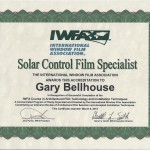 Solar Control Film Specialist International Window Film Association Certification 2013